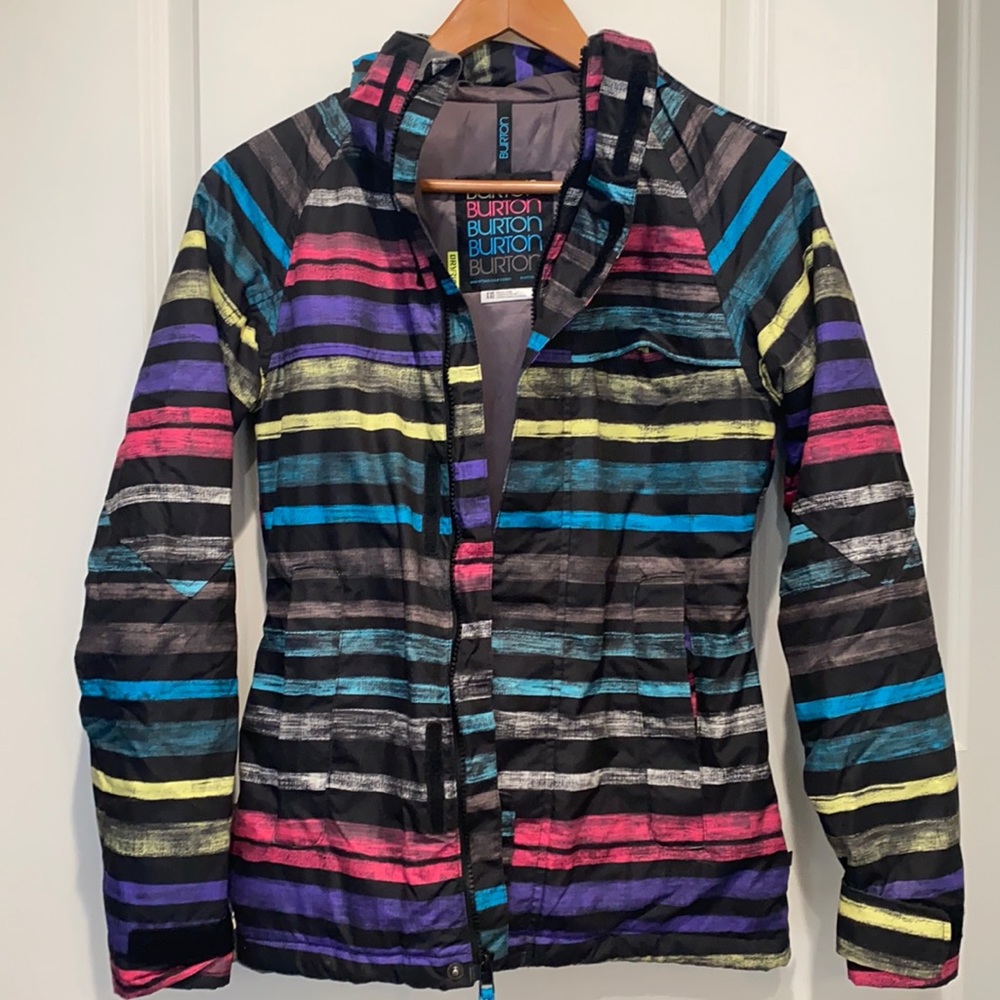 Burton Striped Ski Jacket with Hood